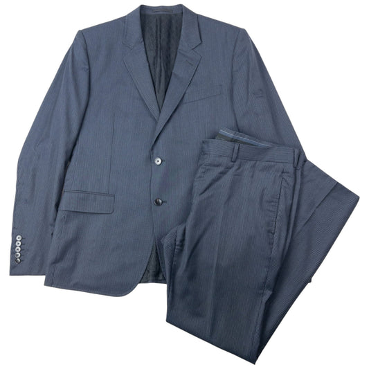 Vintage 2000s Gucci By Tom Ford Striped Jacket & Trousers Suit Set Size XL | O/S, Grey