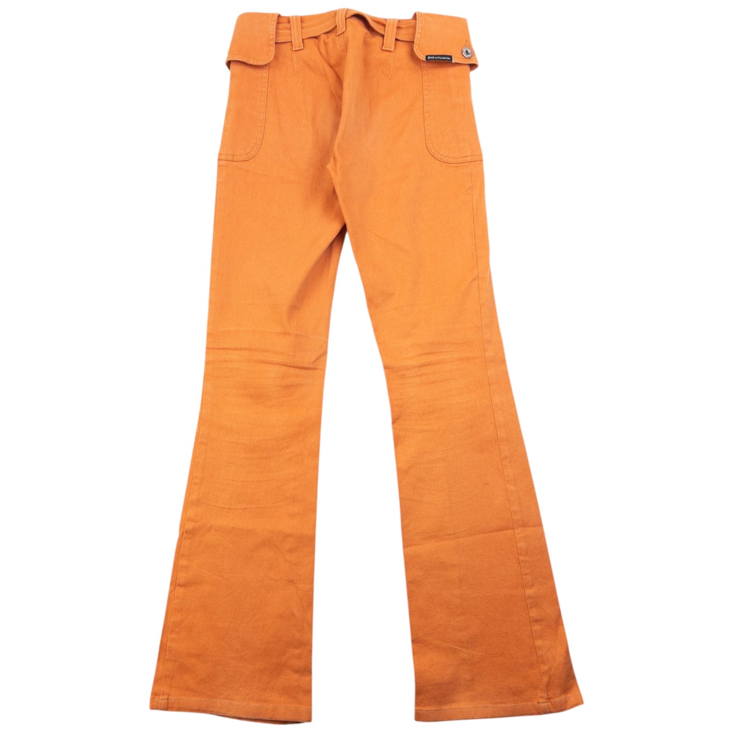 Vintage 2000s Dolce & Gabbana Belt Waist Flared Denim Jeans Womens Size W26 | W26, Orange