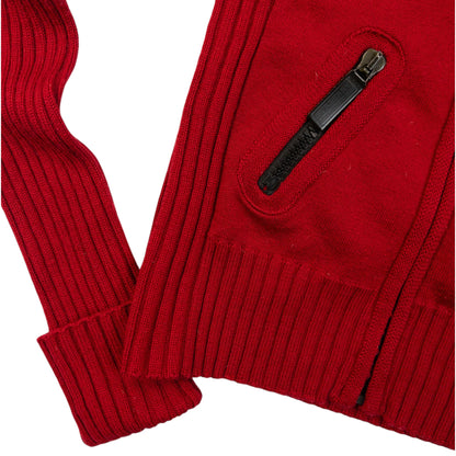 Vintage 2000s Burberry Zip Up Ribbed Knit Wool Jumper Womens Size S | Small, Black
