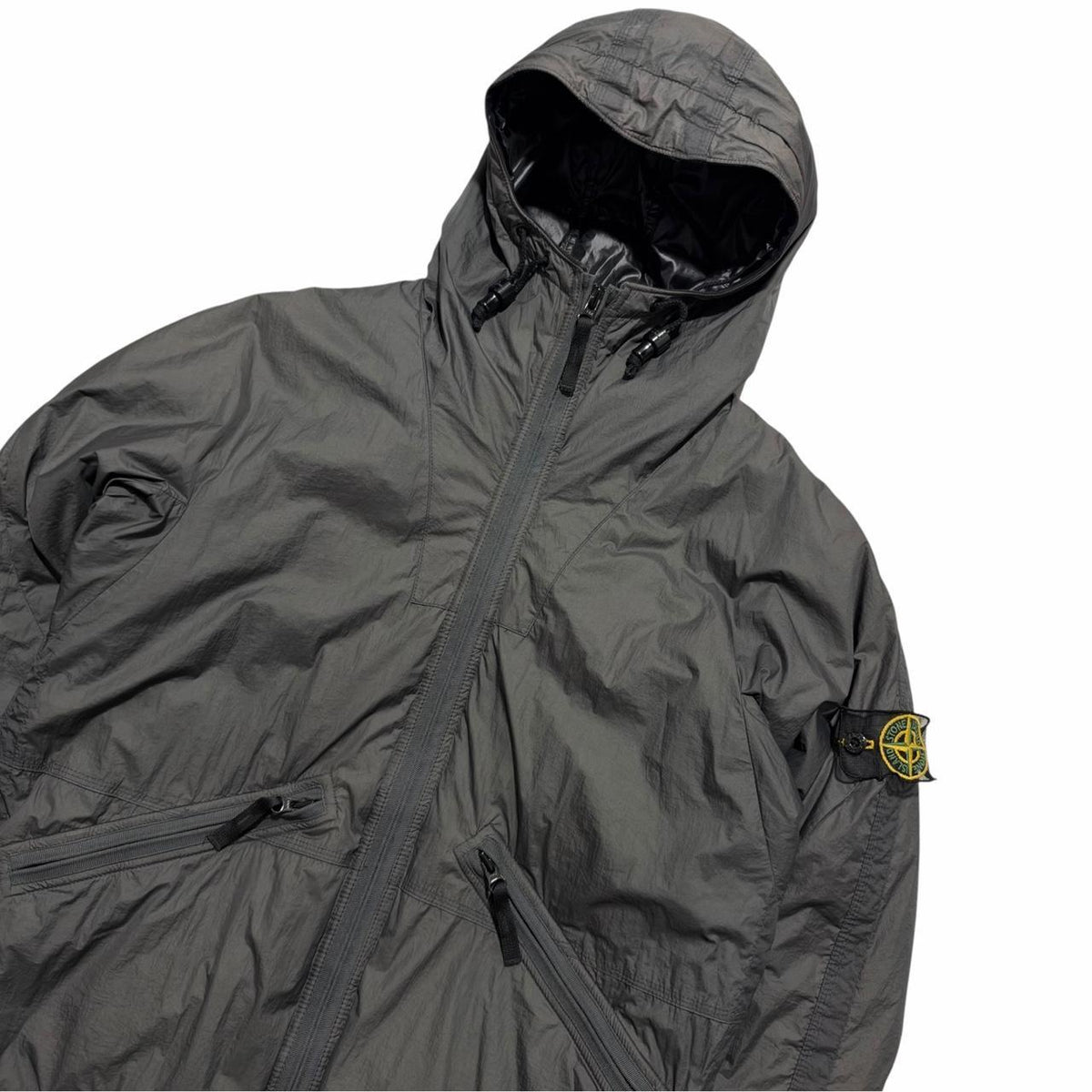 Stone Island 2009 Goose Down Mesh Badge Jacket | Large, Charcoal
