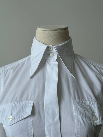 Dolce & Gabbana 2000s Dagger Collar Fitted Shirt - XS