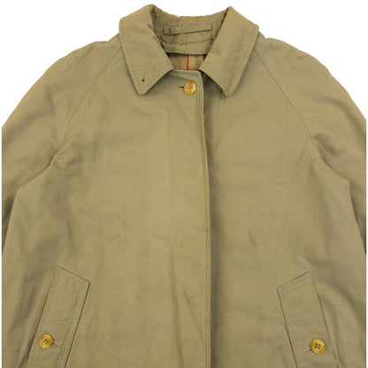 Vintage 90s Burberry Nova Check Lined Trench Jacket Womens Size S | Small, Beige