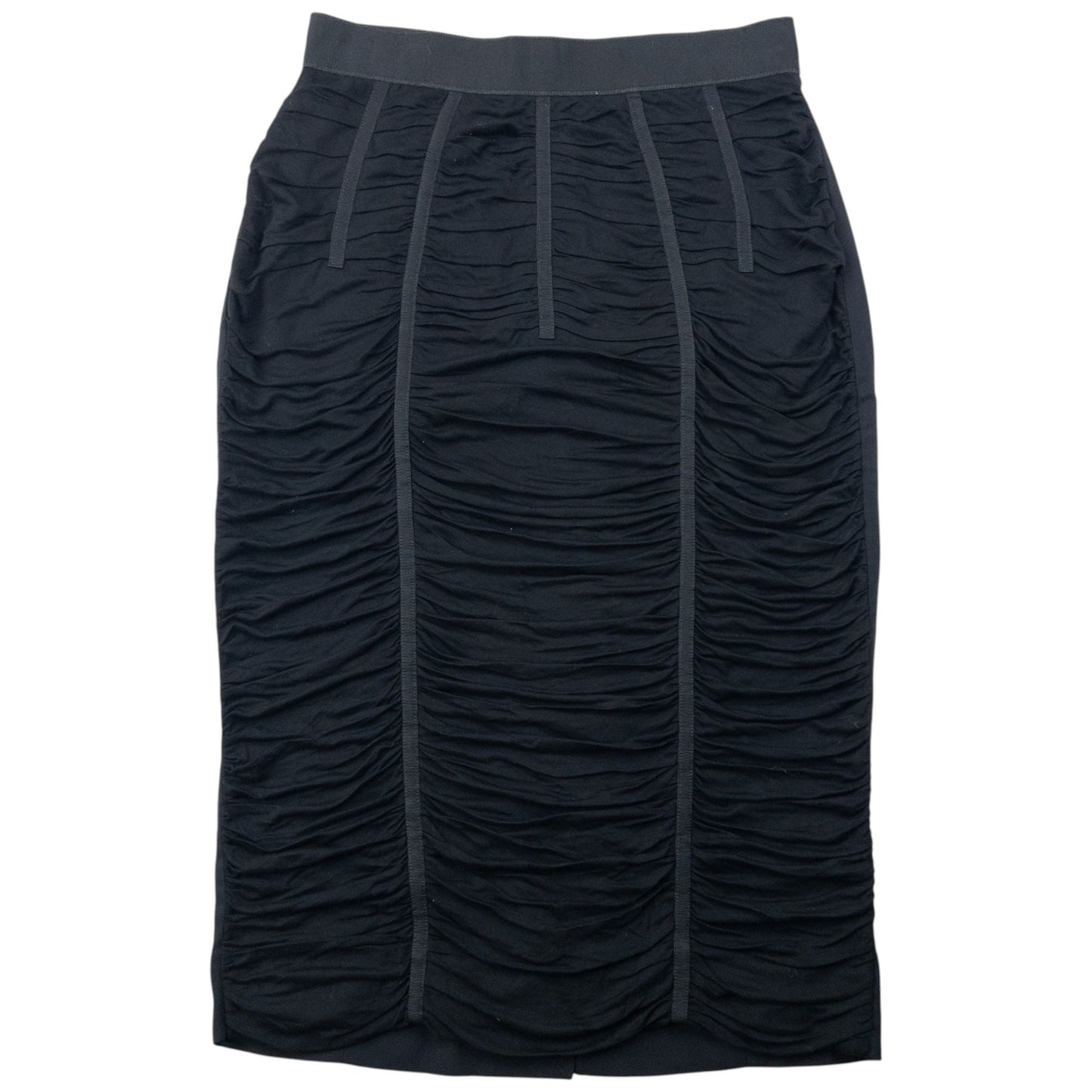 Vintage 2000s Dolce & Gabbana Ruched Skirt Womens Size W26 | W26, Black