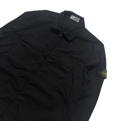 Stone Island Canvas Overshirt | Large, Black