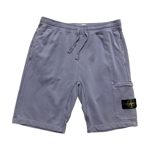 Stone Island Baby Blue Shorts | Large, Blue