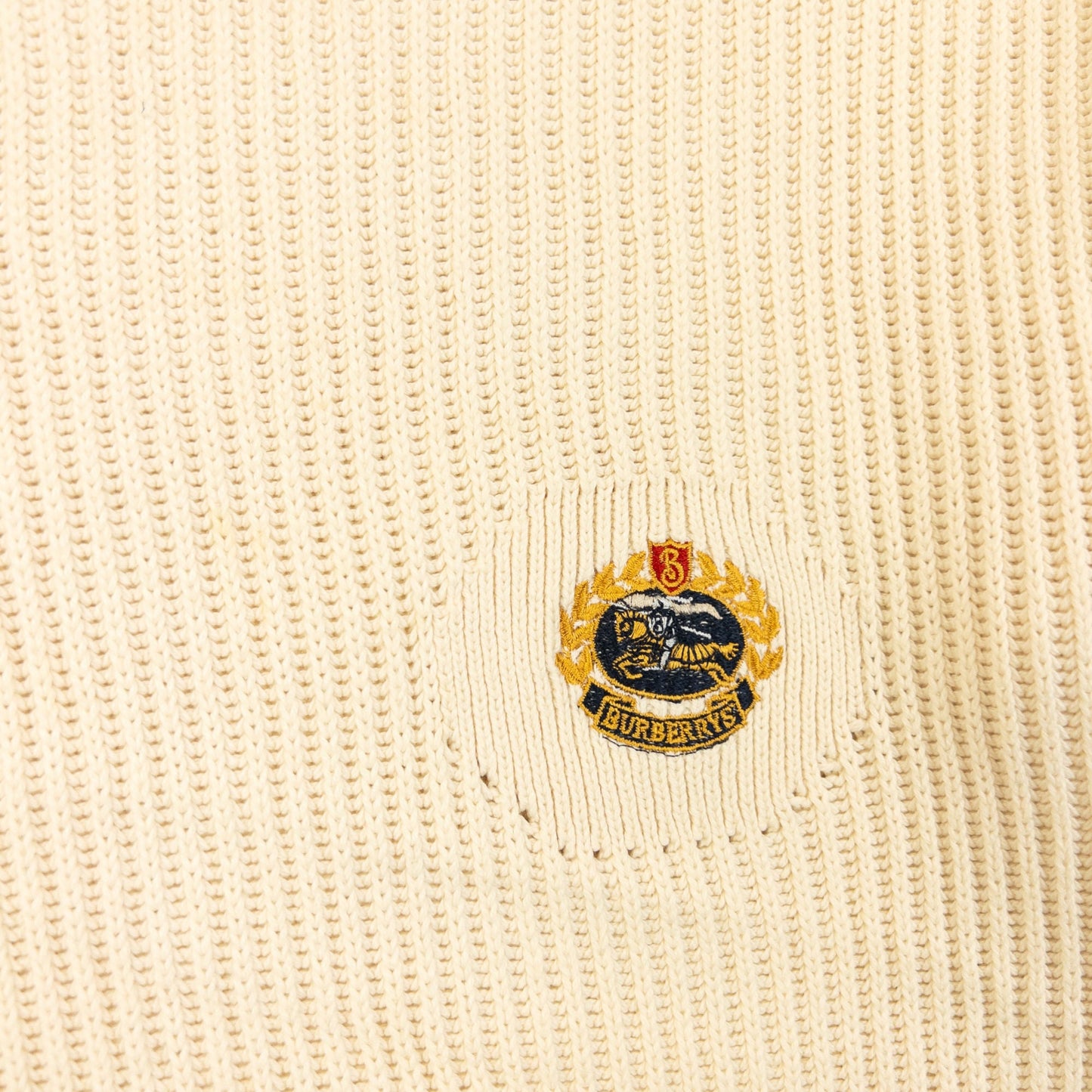 Vintage 90s Burberry Ribbed Knit Jumper Size S | Small, Multicoloured