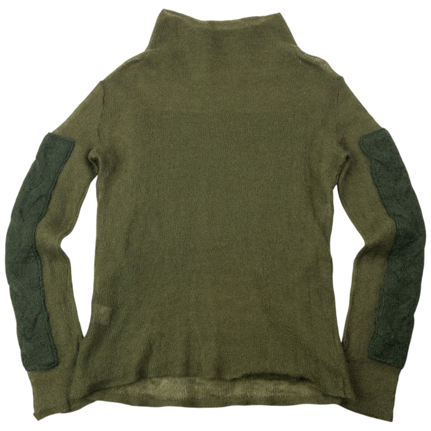 Vintage 2000s Marithe + Francois Girbaud Mock Neck Wool Jumper Womens Size M | Medium, Green