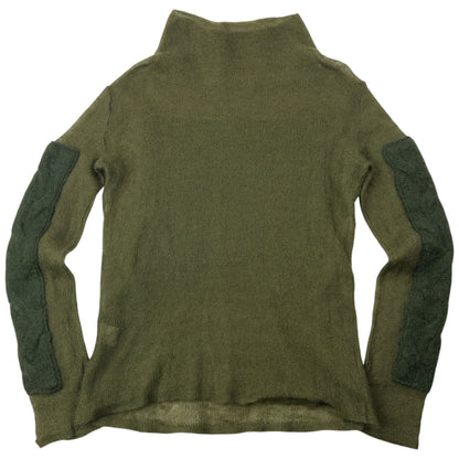 Vintage 2000s Marithe + Francois Girbaud Mock Neck Wool Jumper Womens Size M | Medium, Green