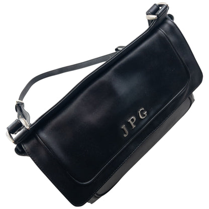 Vintage 90s Jean Paul Gaultier Leather Crossbody Bag | O/S, Black