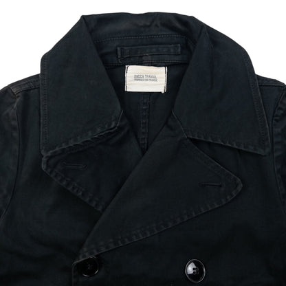 Vintage Cabane De Zucca By Issey Miyake Cropped Peacoat Womens Size S