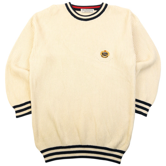 Vintage 90s Burberry Ribbed Knit Jumper Size S | Small, Multicoloured