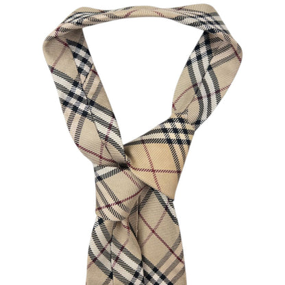 Vintage Burberry Nova Check Silk Tie