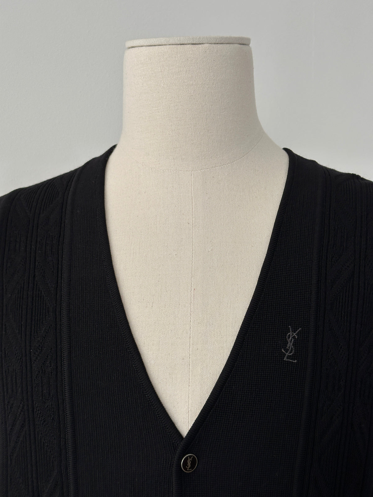 Yves Saint Laurent 1990s Pure Wool Bespoke Button Waistcoat - M