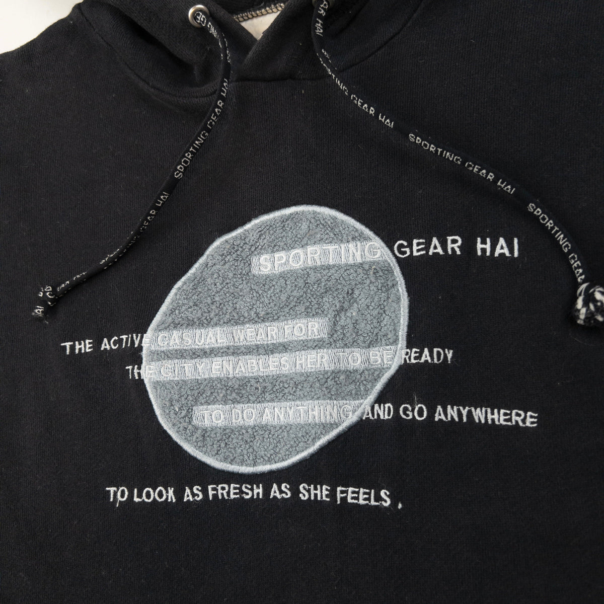 Vintage Hai Sporting Gear By Issey Miyake Embroidered Hoodie Size 