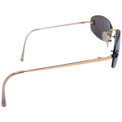 Vintage 2000s Chanel Rimless Sunglasses | O/S, Brown