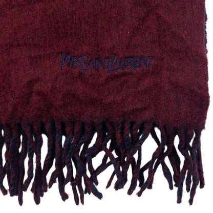 Vintage 90s YSL Yves Saint Laurent Wool Tassel Scarf | O/S, Multicoloured