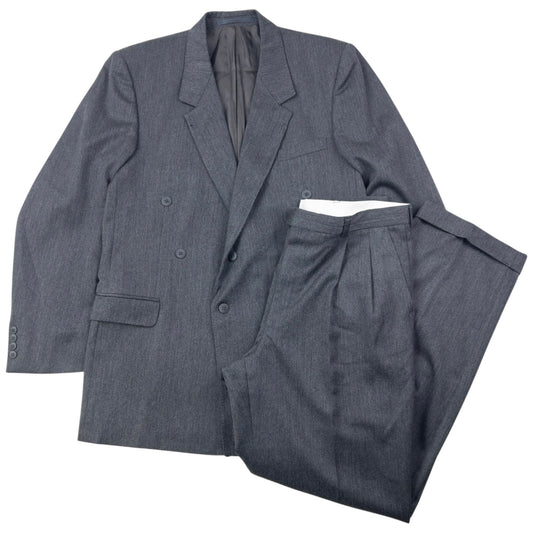 Vintage 80s YSL Yves Saint Laurent Jacket & Trousers Suit Set Size L