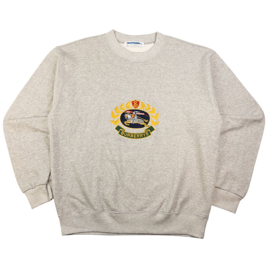Vintage Burberry Embroidered Crest Sweatshirt Size M