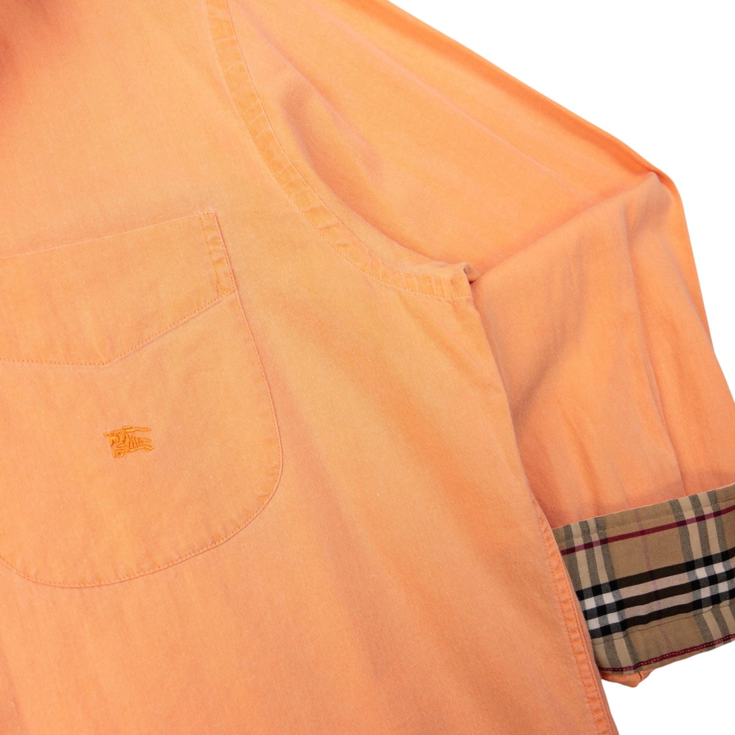 Vintage Burberry Nova Check Cuff Long Sleeve Button Up Shirt Size S