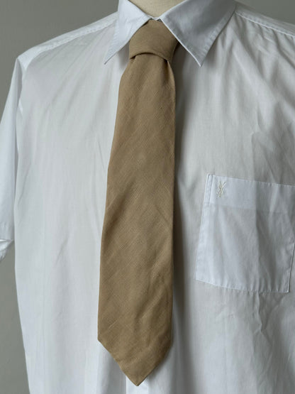 Vintage 1990s Pure Linen Woven Tie