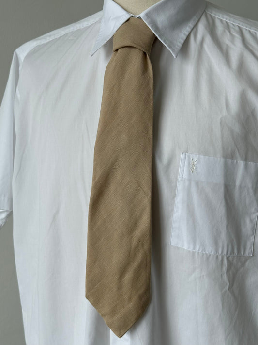 Vintage 1990s Pure Linen Woven Tie