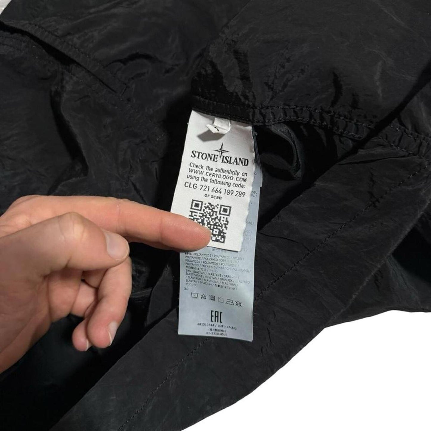 Stone Island Nylon Metal Overshirt | Large, Black