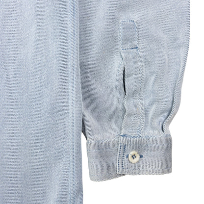 Vintage 90s Armani Jeans Long Sleeve Button Up Shirt Size L | Large, Blue