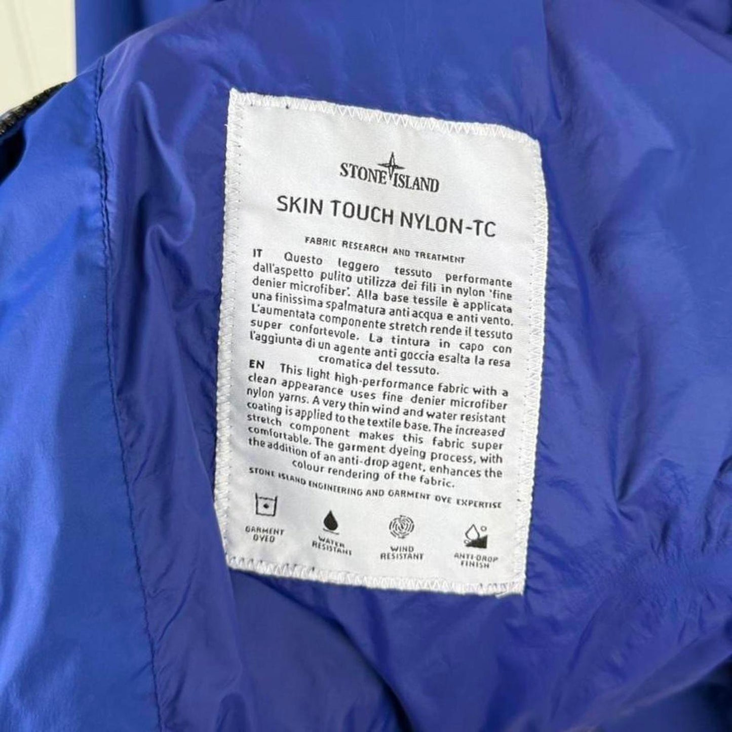 Stone Island Skin Touch Nylon-TC Jacket Blue (XL) | Extra Large, Blue