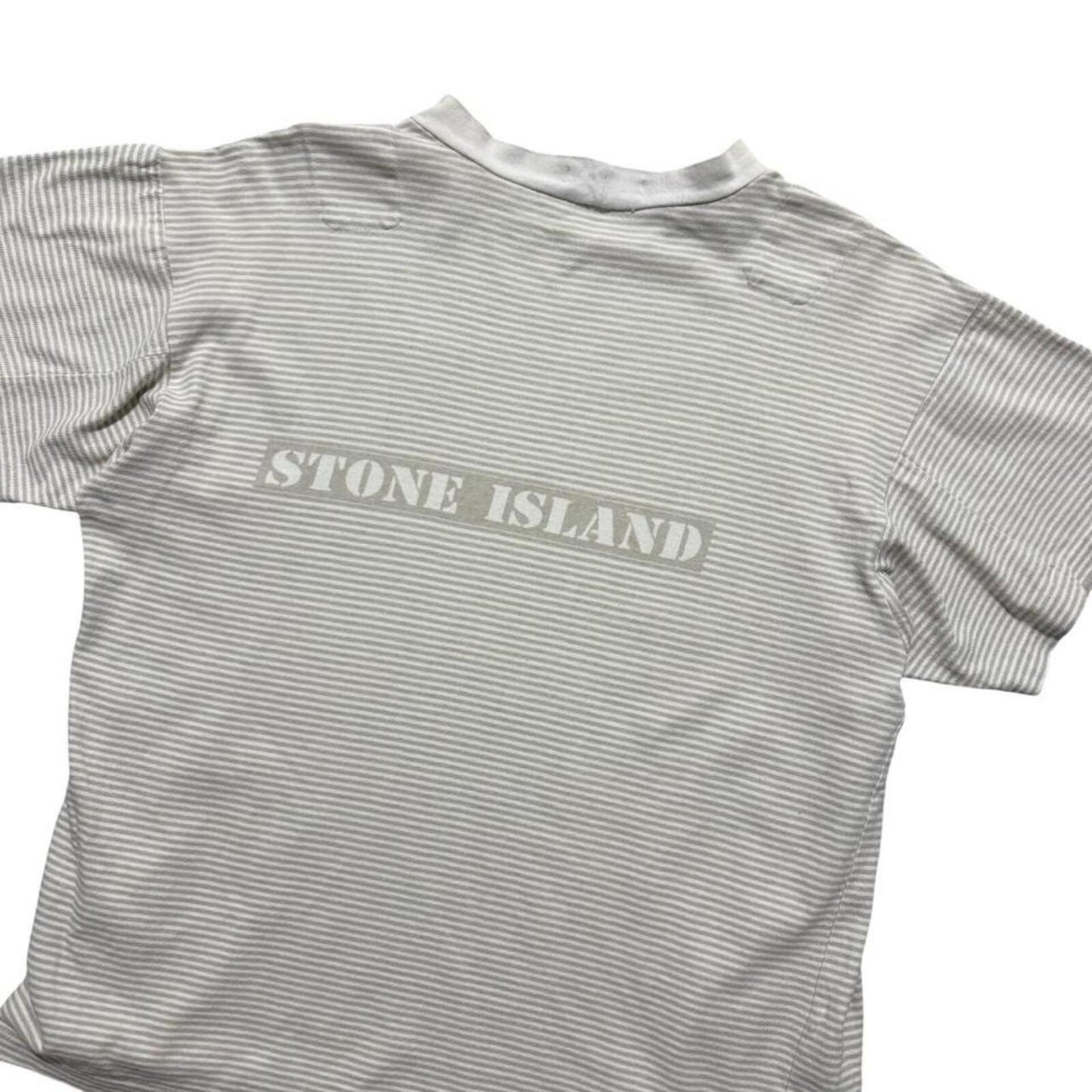 Stone Island 80's Marina Striped T-Shirt | Medium, Red