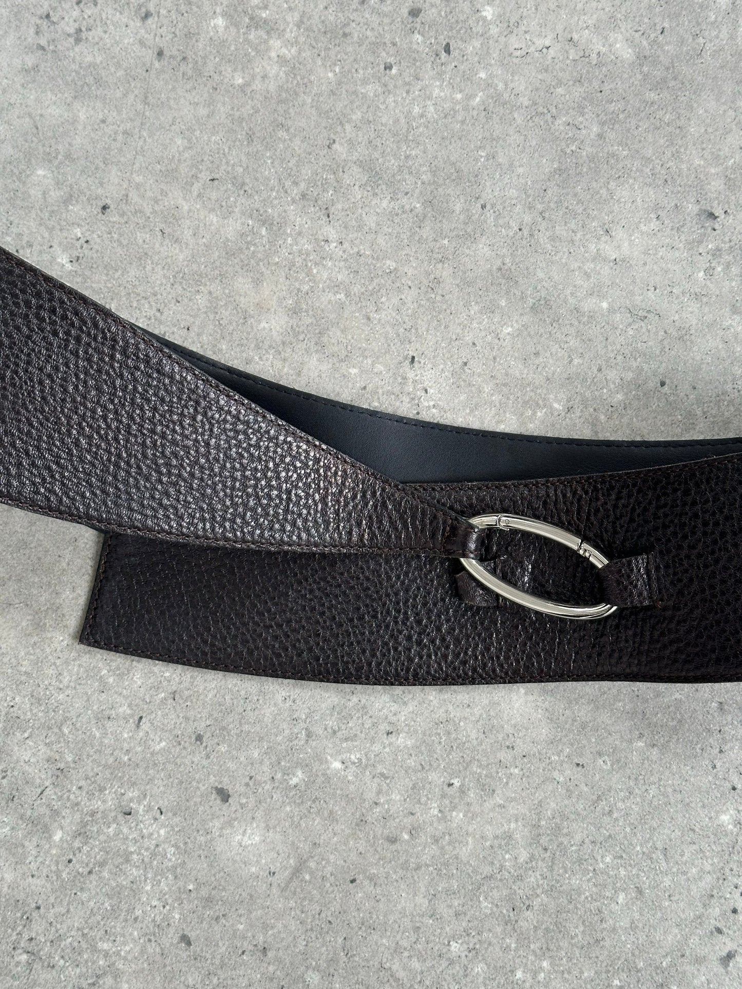 Rene Lezard 2000s Leather Chunky Belt - W32-34