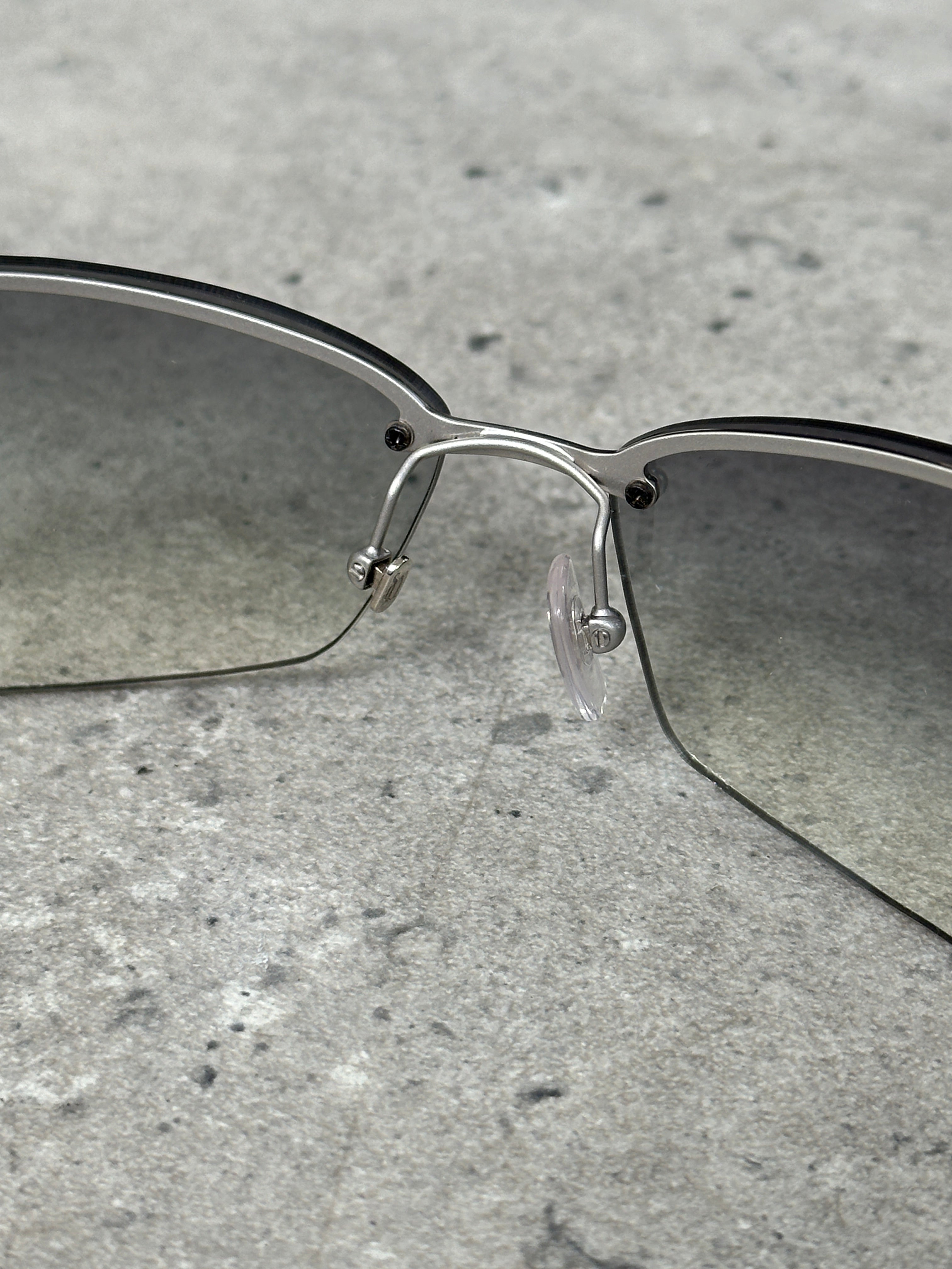 Vintage Versace 2000s Medusa Logo Rimless Sunglasses | O/S, Silver