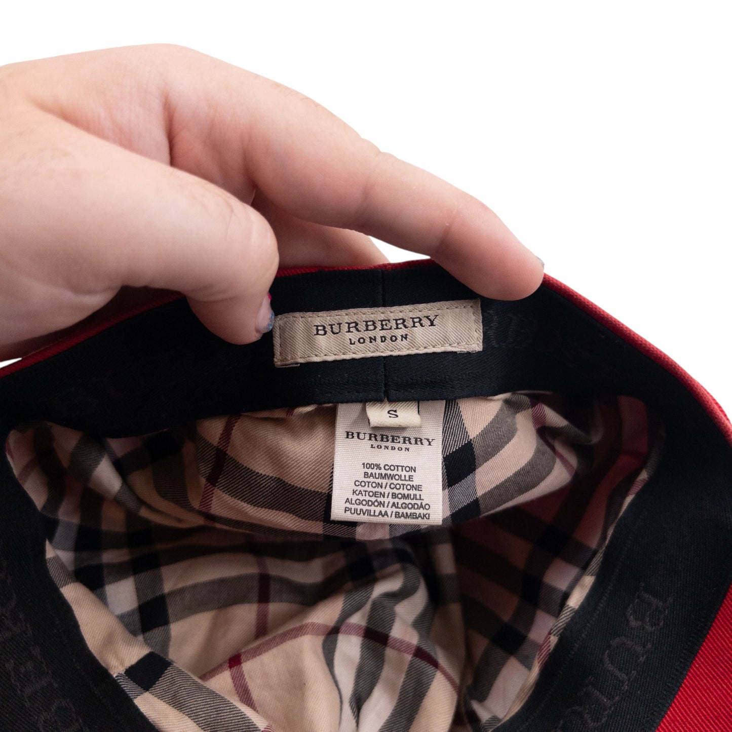 Vintage Burberry Newsboy Hat Size S | O/S, Red