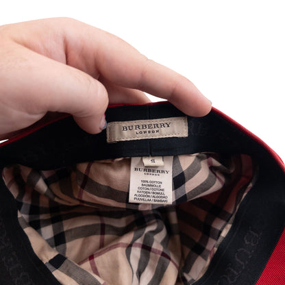 Vintage Burberry Newsboy Hat Size S | O/S, Red
