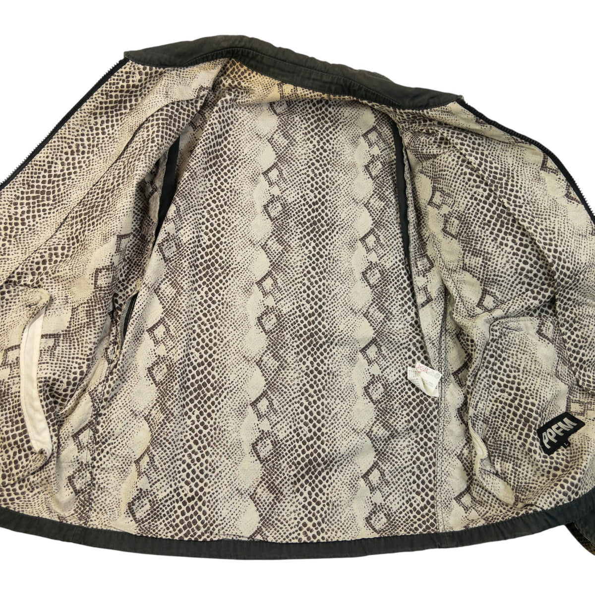 Vintage 2000s PPFM Snakeskin Pattern Lined Jacket Size S | Small, Grey