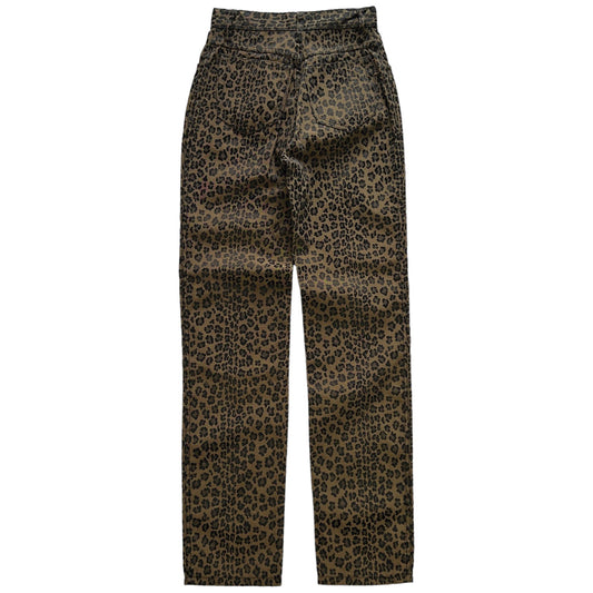 Vintage Fendi Leopard Print Trousers W24