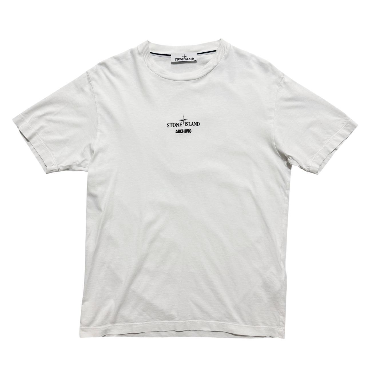Stone Island Archivo Pure Metal Shell T-Shirt | Medium, White