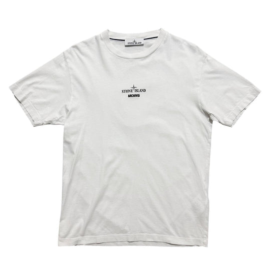 Stone Island Archivo Pure Metal Shell T-Shirt | Medium, White