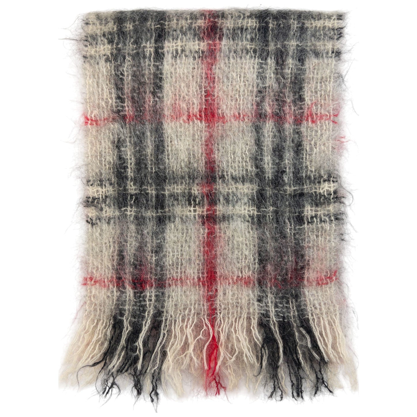 Vintage Burberry Nova Check Mohair Scarf