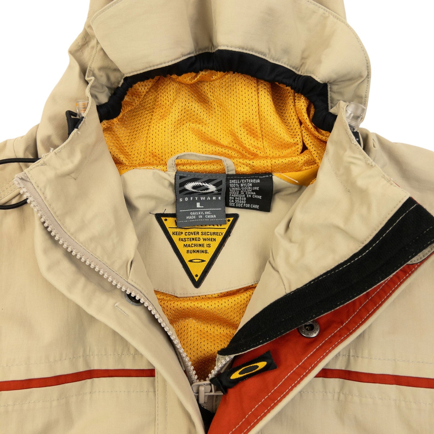 Vintage 2000s Oakley Zip Up Snowboarding Jacket Size XL | XL, Beige