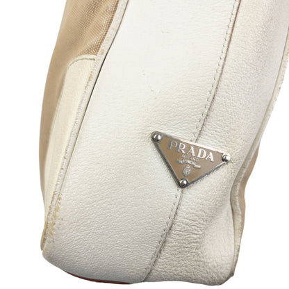 Vintage 2000s Prada Crossbody Bag | O/S, Beige