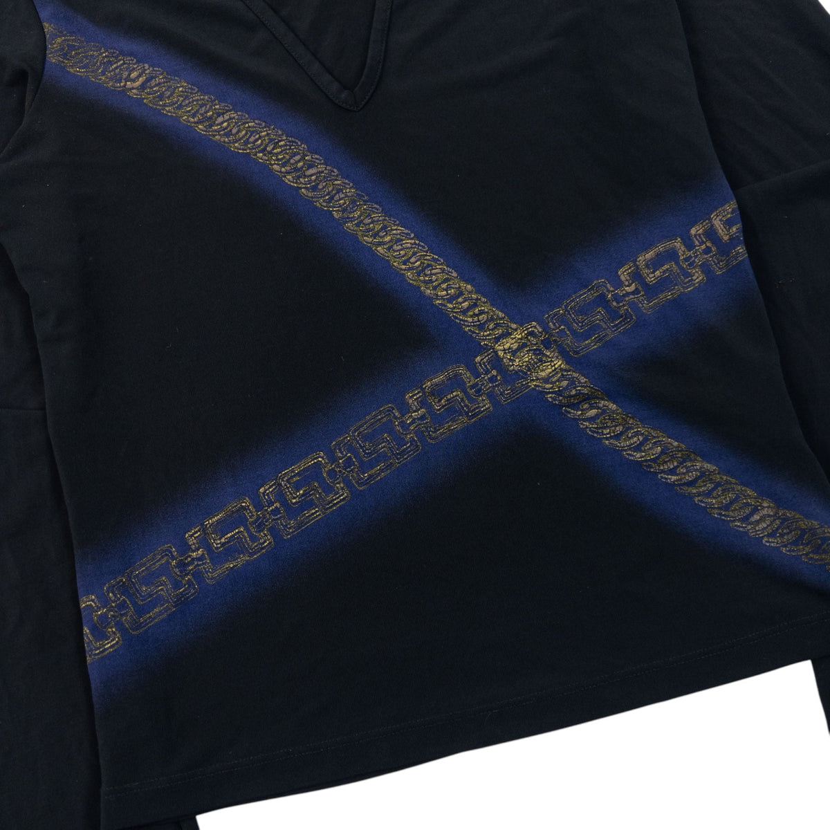 Vintage 2000s Versace Jeans Couture Chain Print Long Sleeve Top Womens Size S | Small, Multicoloured