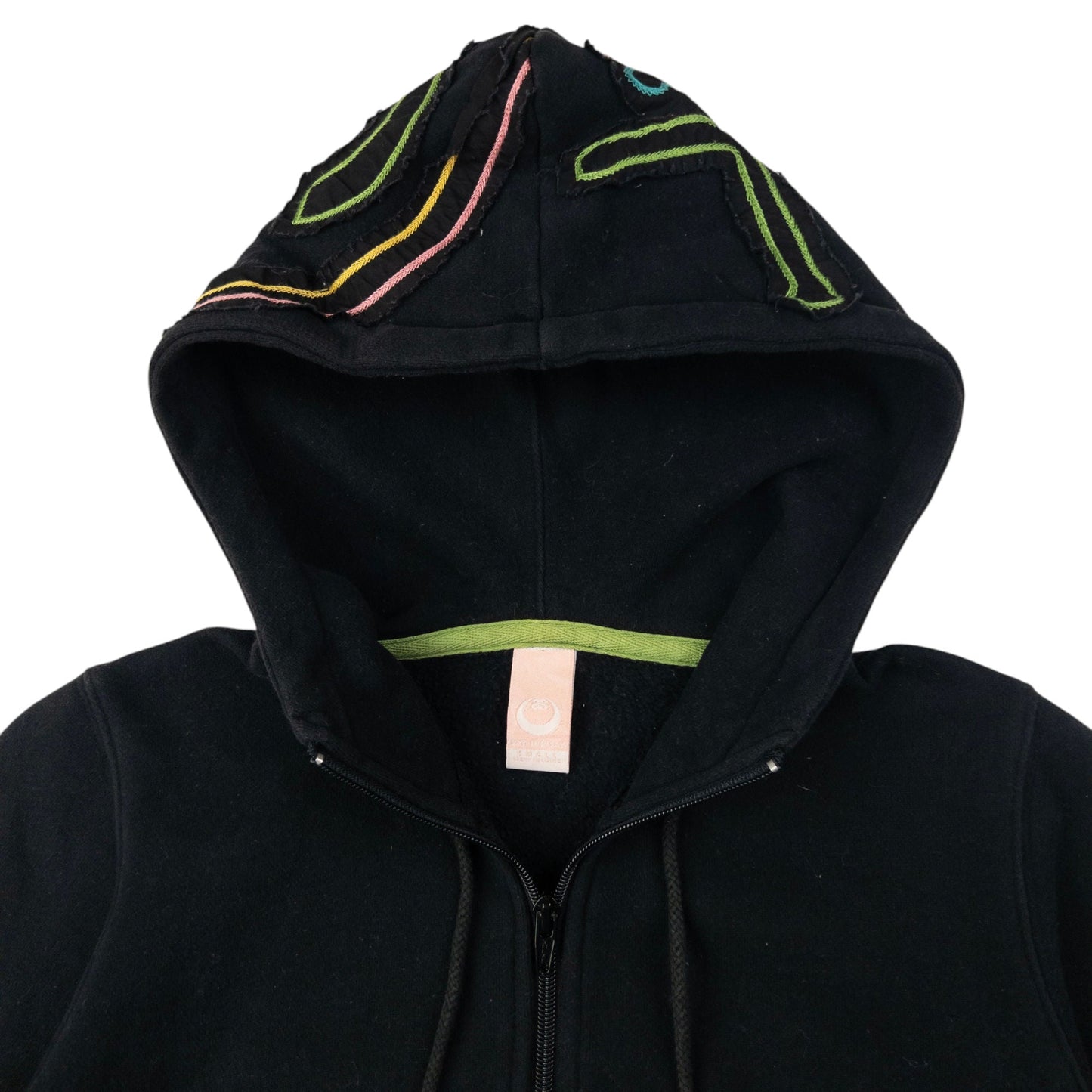 Vintage Stussy Cropped Embroidered Hoodie Womens Size S