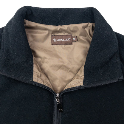 Vintage 90s Moncler Zip Up Fleece Gilet Womens Size M | Medium, Black
