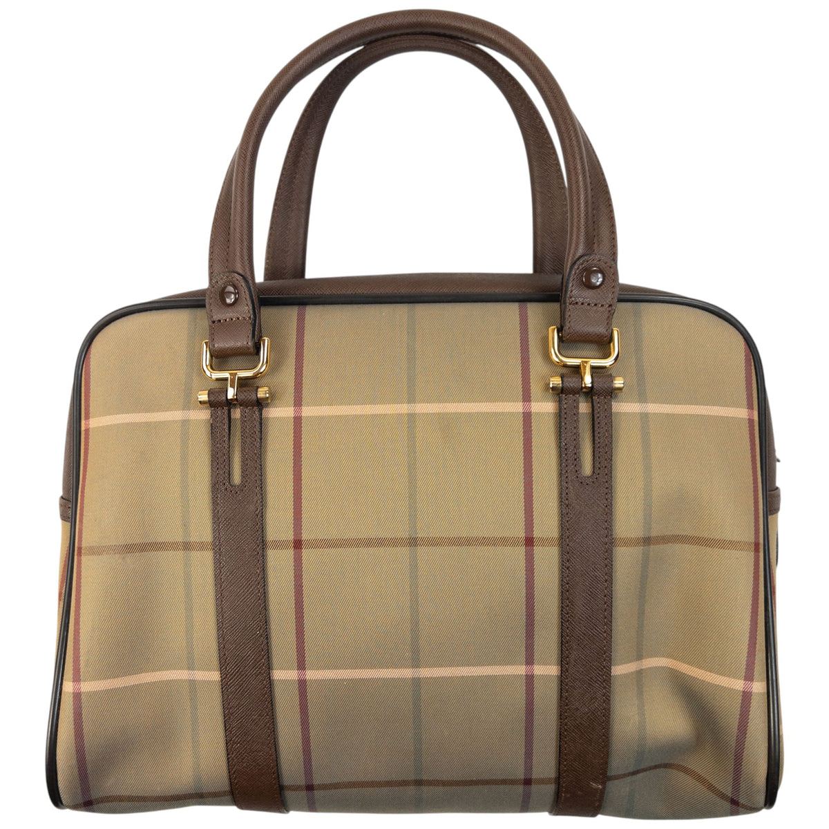 Vintage 90s Burberry Checkered Handbag | O/S, Red