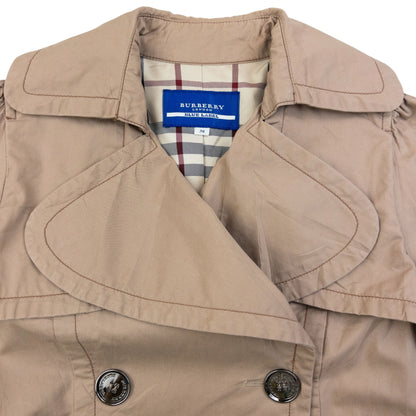 Vintage 2000s Burberry Blue Label Nova Check Lined Trench Jacket Womens Size M | Medium, Beige