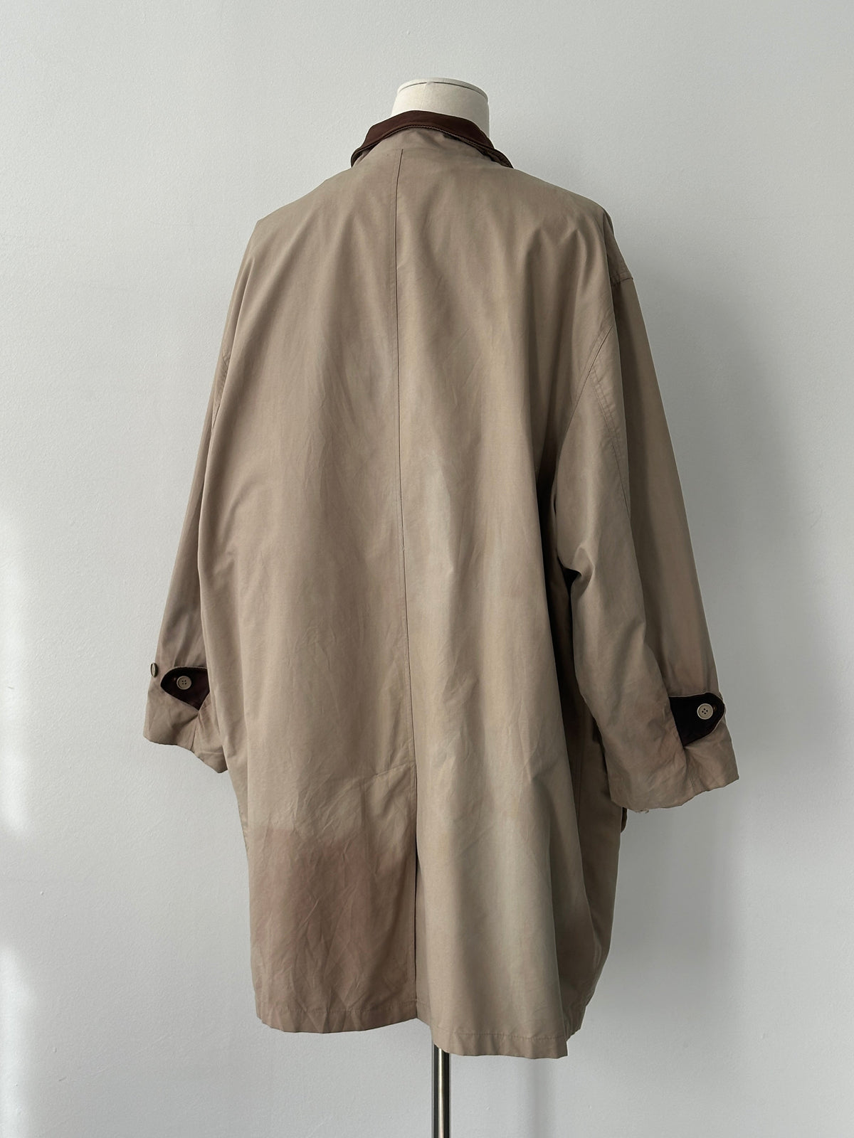 Christian Dior Monsieur 1990s Leather Collar Trench - XXL