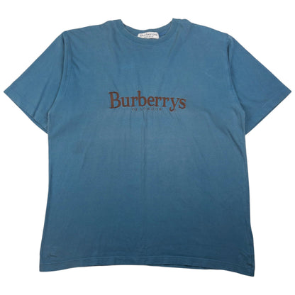 Vintage Burberry Embroidered T Shirt Size XL