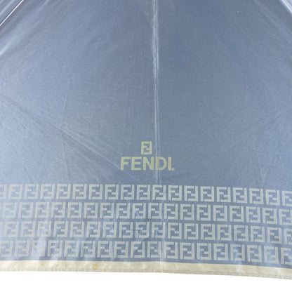 Vintage 90s Fendi Iridescent Monogram Umbrella | O/S, Grey