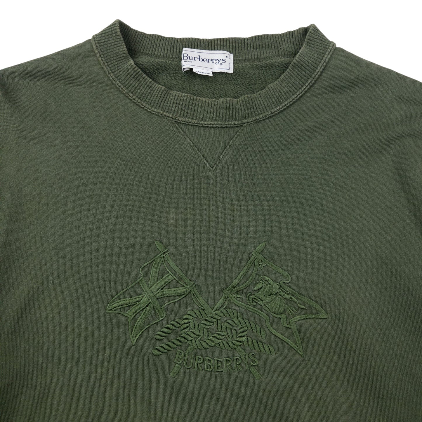 Vintage 80s Burberry Embroidered Sweatshirt Size S