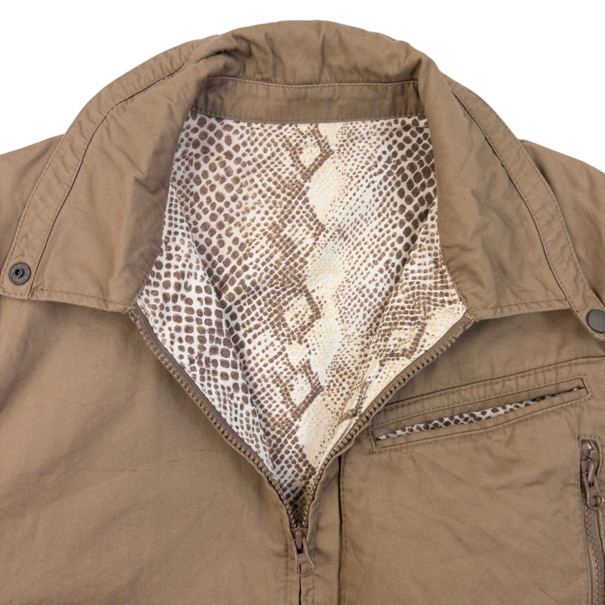 Vintage 2000s PPFM Snake Zip Up Jacket Size S | Small, Brown